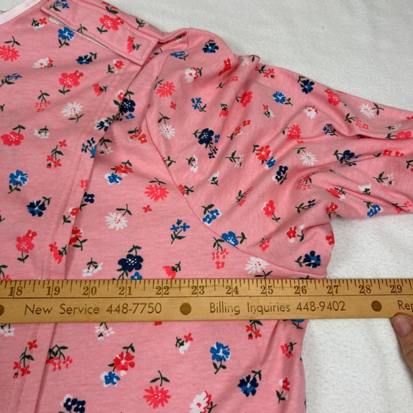 Silverts Adaptive Needs Nightgown 2XL Floral Print Snap Closure Pink - Picture 6 of 8